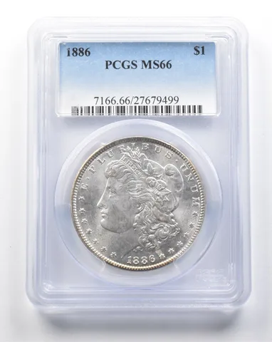 1886 Morgan Silver Dollar MS66 PCGS *8400