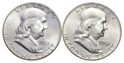 Choice Unc 1961 P+D Franklin Half Dollar Gem BU Collection Lot Set