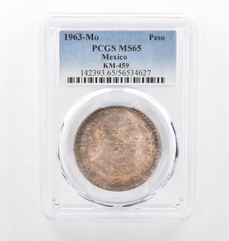 1963 Mo Mexico Peso KM-459 MS65 PCGS Beautiful Tone *2121