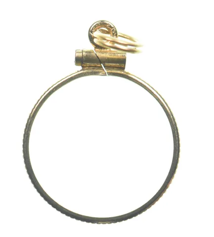 12k 0.7 Gram Gold Filled 15.5mm Coin Bezel Pendant Frame Edge *4994