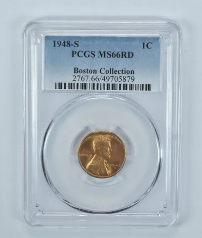 1948-S Lincoln Wheat Cent Boston Collection MS66 RD PCGS