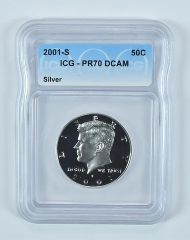 2001-S Kennedy Half Dollar Silver PR70 DCAM ICG