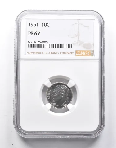PF67 1951 Roosevelt Dime NGC *9872