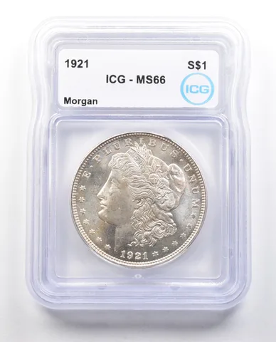 1921 Morgan Silver Dollar MS66 ICG *4395