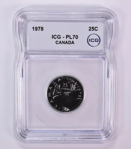 1978 Canada 25 Cents Caribou PL70 ICG