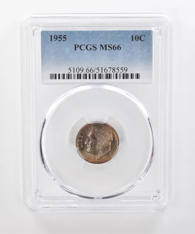 1955 Roosevelt Dime MS66 PCGS Beautiful Tone a1421