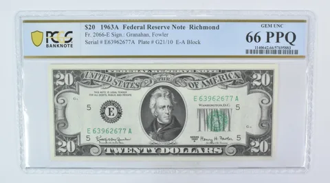 1963 A $20 Richmond VA FRN Fr#2066-E Gem Unc 66 PPQ PCGS a5992