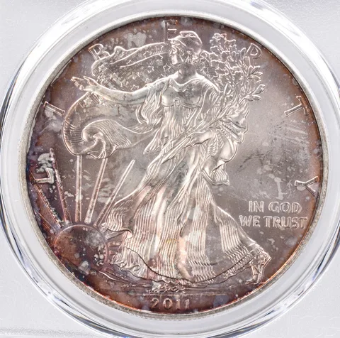 2011 American Silver Eagle MS63 PCGS Beautiful Tone *1509