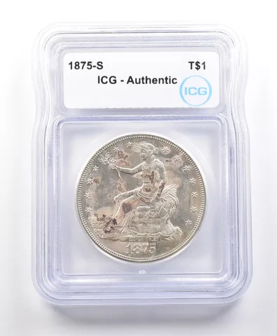 1875-S Seated Liberty Trade Dollar Authentic ICG *3313