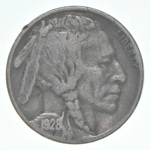1928-S Indian Head Buffalo Nickel Average Circ