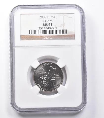 MS67 2009-D Washington State Quarter Guam NGC a5436