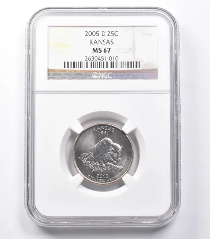 MS67 2005-D Washington State Quarter Kansas NGC *5414