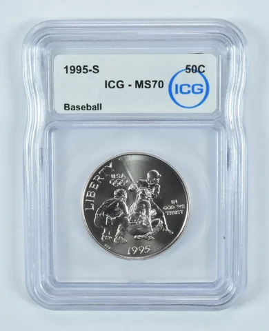 1995-S Olympic Baseball Commemorative Half Dollar MS70 ICG
