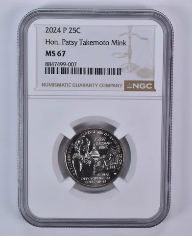 2024-P American Women Quarter Patsy Takemoto Mink MS67 NGC Brown Label