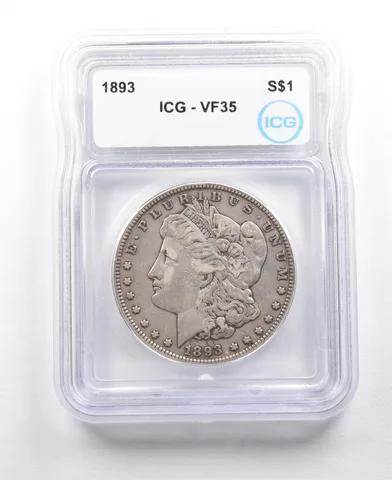 1893 Morgan Silver Dollar VF35 ICG *6336