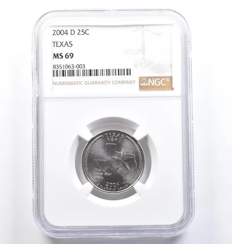 2004-D Washington State Quarter Texas MS69 NGC a0843