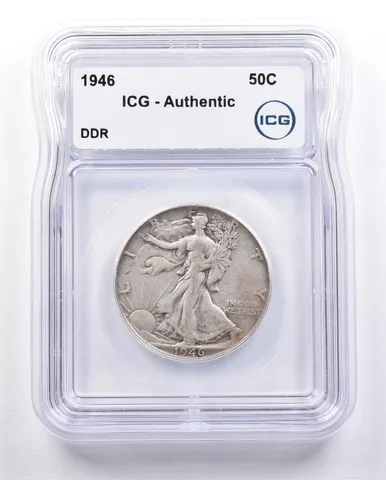 1946 Walking Liberty Half Dollar DDR Authentic ICG *1657