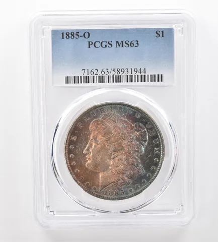 1885-O Morgan Silver Dollar MS63 PCGS Beautiful Tone *0215