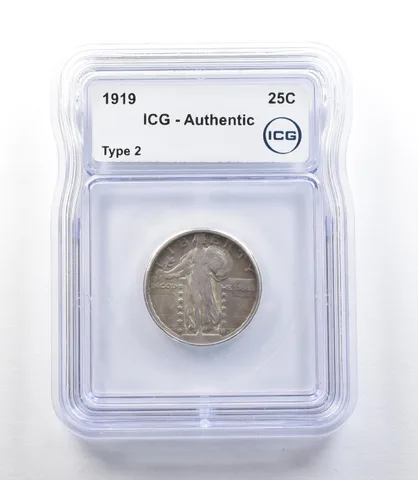 1919 Standing Liberty Quarter Type 2 Authentic ICG *0110