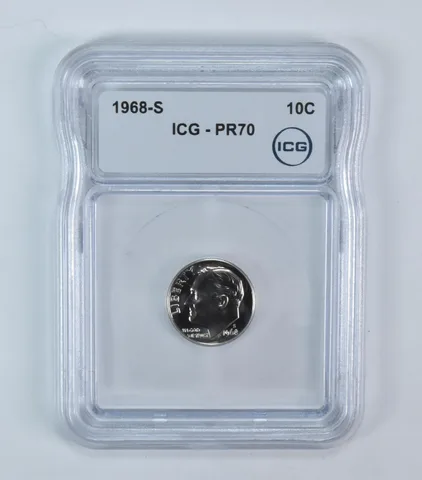 1968-S Roosevelt Dime PR70 ICG