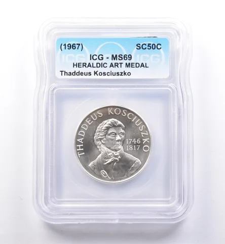 (1967) So Called Half Dollar Thaddeus Kosciuszko MS69 ICG *8411