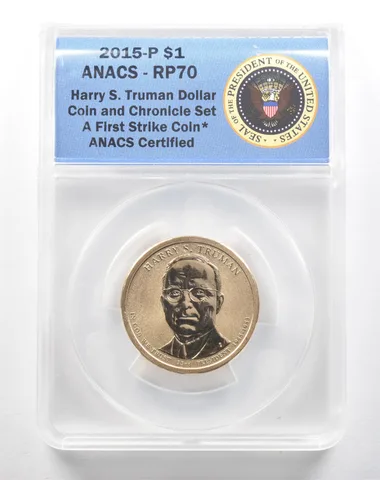 2015-P Presidential $1 Truman Coin & Chronicles Set FS Reverse RP70 ANACS *3877