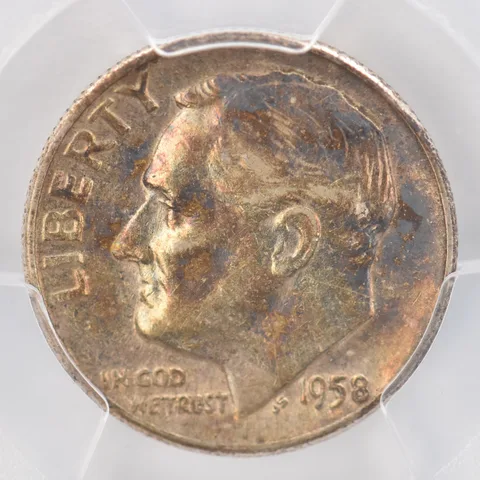 1958 Roosevelt Dime XF45 PCGS Beautiful Tone *0778