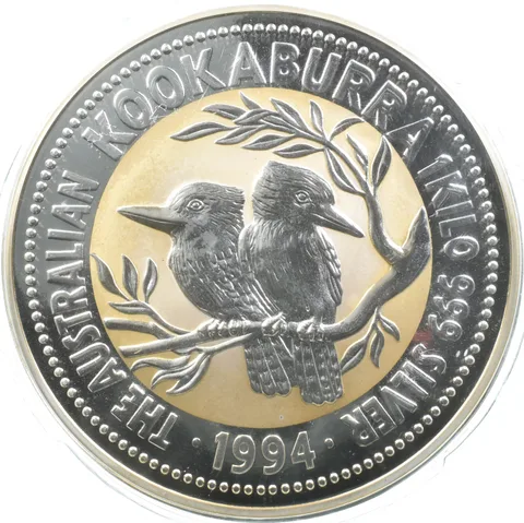1994 Australia 30 Dollars Silver Kookaburra 1 Kilo Coin a0687