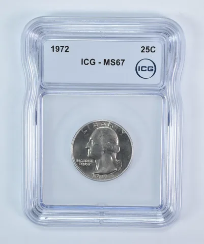 1972 Washington Quarter MS67 ICG