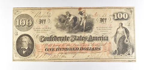 1863 $100 Confederate States Of America T-41 Large Note a8554