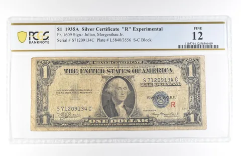1935 A $1 Silver Certificate R Experimental Fr#1609 Fine 12 PCGS *5829