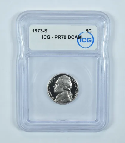 1973-S Jefferson Nickel PR70 DCAM ICG