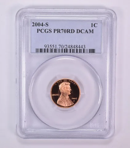 2004-S Lincoln Memorial Cent PR70 RD DCAM PCGS Blue Label