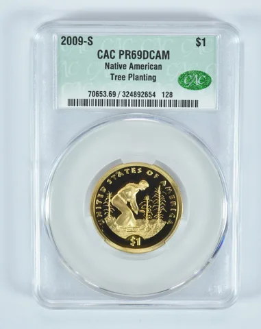 2009-S Sacagawea $1 Native American Tree Planting PR69 DCAM CAC CACg