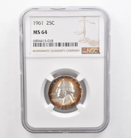1961 Washington Quarter MS64 NGC Beautiful Tone *0284