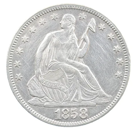 1858 Seated Liberty Half Dollar *3504