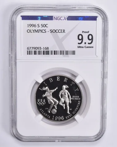 1996-S Olympic Soccer Commemorative Half Dollar Proof 9.9 UCam NGC X NGCX