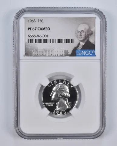1963 Washington Quarter PF67 CAMEO NGC Special Label