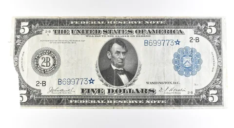 1914 $5 New York NY FRN Star Note Large Note Blue Seal *2703