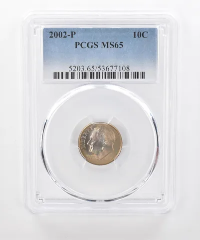 2002-P Roosevelt Dime MS65 PCGS Beautiful Tone *1308
