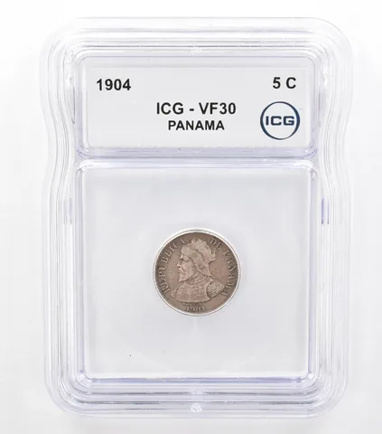 1904 Panama 5 Centesimos KM#2 VF30 ICG Beautiful Tone *5734