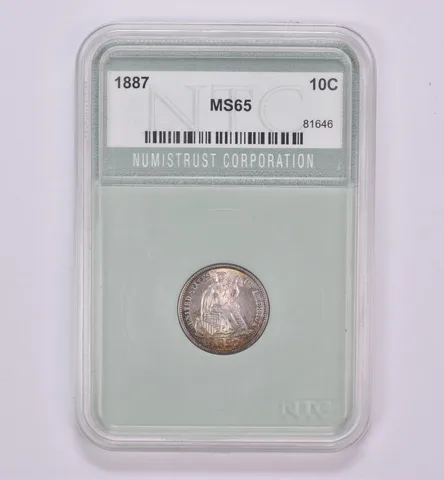 1887 Seated Liberty Dime Beautiful Tone *0464