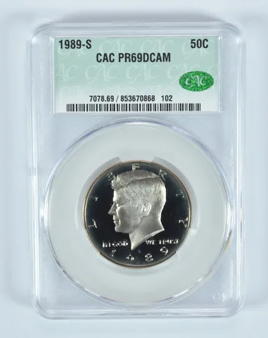 1989-S Kennedy Half Dollar PR69 DCAM CAC CACg