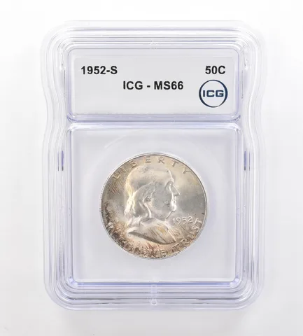 1952-S Franklin Half Dollar MS66 ICG Peripheral Tone *7548