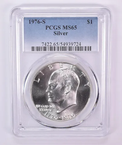 1976-S Eisenhower $1 Silver MS65 PCGS Blue Label
