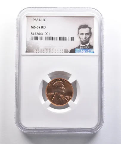 1958-D Lincoln Wheat Cent MS67 RD NGC *6828