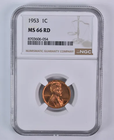 1953 Lincoln Wheat Cent MS66 RD NGC Brown Label