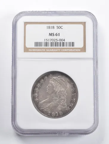 MS61 1818 Capped Bust Half Dollar NGC *5833