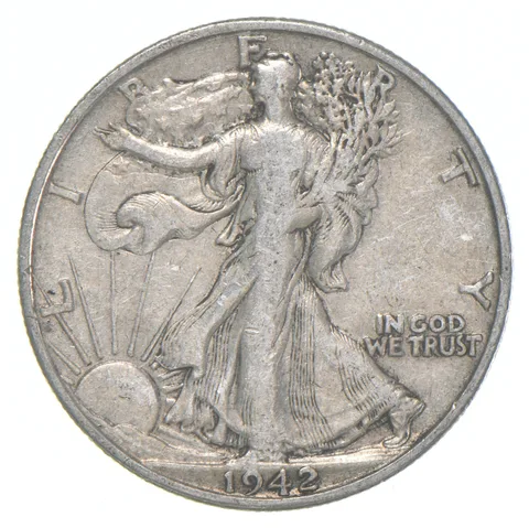 1942-D XF Walking Liberty Half Dollar 90% Silver