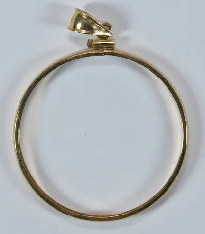 14kt Gold Coin Bezel 1 Oz Mexico 34.54mm 2.2g *9515